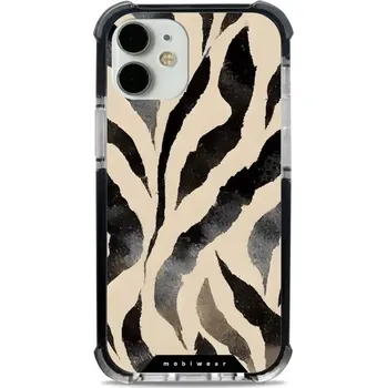 Pouzdro na mobilní telefon Odolný obal Mobiwear MagSafe Elite Bumper - Apple iPhone 12 Mini - DA53D Zebří (Odolný kryt, pouzdro, obal Mobiwear Elite Bumper na mobil Apple iPhone 12 Mini - DA53D Zebří, materiál Plast + TPU silikon + kov - zesílená ochrana telefonu, podpora MagSafe,)