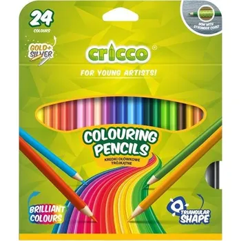 Kresba Cricco Pastelky Cricco, trojhranné, 24 barev, blistr