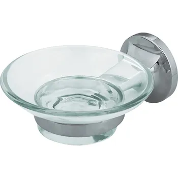 Mýdlenka SPIRELLA Spirella nástěnná mýdlenka LAGUNE, chromovaná ocel, sklo, 10.03163