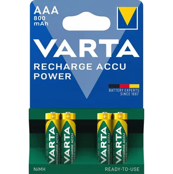 Článková baterie Nabíjecí Baterie Varta AAA (R3) 800 mAh nikl-metalhydridové (NiMH) 4 ks