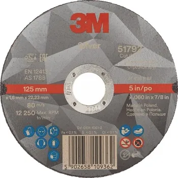 Řezný kotouč Řezný kotouč 125 x 1,6 x 22,23 mm 3M Silver typ 41, 51792