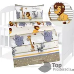 Dětské krepové povlečení 90x135+45x60 Veselá Zoo