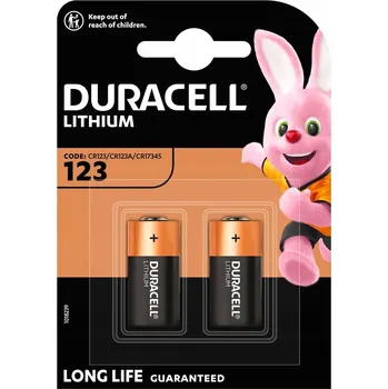 Článková baterie Lithiová baterie Duracell Lithium CR123 CR123A 1100 mAh 2 kusy