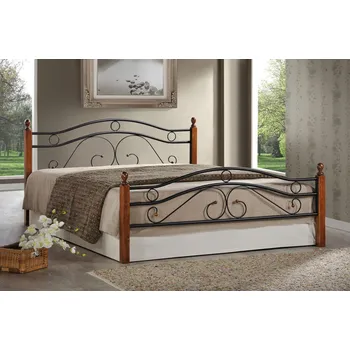 Postel VerDesign FLORENCE kovová postel 180 x 200, dub divoký