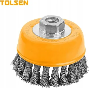 Vrták KOTOUČOVÝ KARTÁČ ČELNÍ DRÁT KROUCENÝ M14 75 MM.