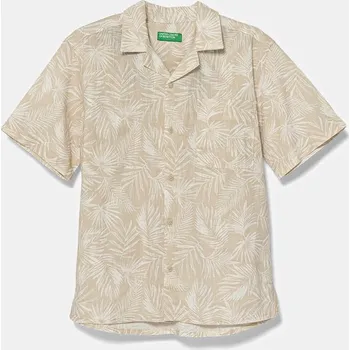 Chlapecká košile Dětská bavlněná košile United Colors of Benetton 5OUGCQ03U.G.Seasonal béžová 80X, vel. 122