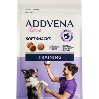 Pamlsek pro psa Psí pamlsek Jehněčí s králíkem a rybou 150 g ADDVENA LOVE TRAINING