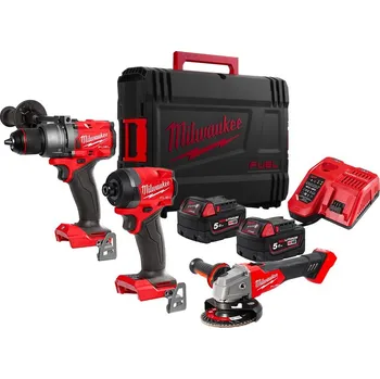 Sada nářadí MILWAUKEE Sada aku nářadí M18 FPP3A3-502X, 2x5.0Ah + Dárek