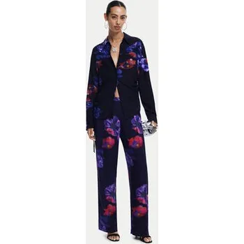 Dámské kalhoty Desigual Kalhoty z materiálu 25SWPWX5 Černá Relaxed Fit L