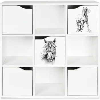 Knihovna Regál Leomark 89 x 29 x 89,5 cm bílý