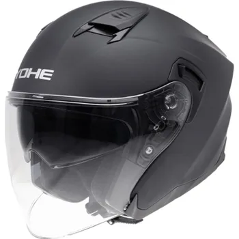Helma na motorku YOHE Otevřená přilba 885 Matná Černá - Velikost S