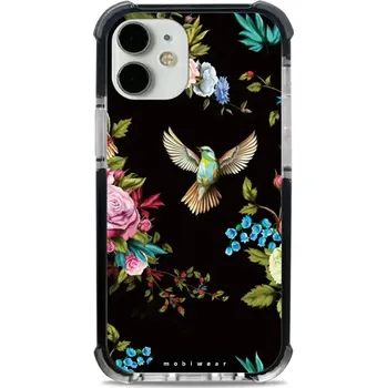 Pouzdro na mobilní telefon Odolný obal Mobiwear MagSafe Elite Bumper - Apple iPhone 12 Mini - D007D Ptáček a květy (Odolný kryt, pouzdro, obal Mobiwear Elite Bumper na mobil Apple iPhone 12 Mini - D007D Ptáček a květy, materiál Plast + TPU silikon + kov - zesílená ochrana telefonu,