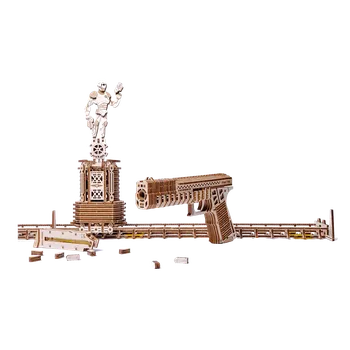 Puzzle Wood Trick "Střelnice" - 3D dřevěné mechanické puzzle ("Shooting range" - dřevěné 3D puzzle a dřevěné skládačky)