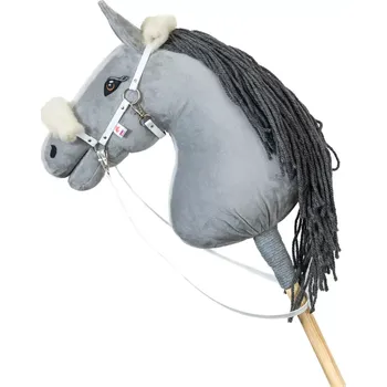 Hobby horsing Ohlávka s beránkem Eco kůže - Bílá stříbrná - Hříbě (Hobby horsing )