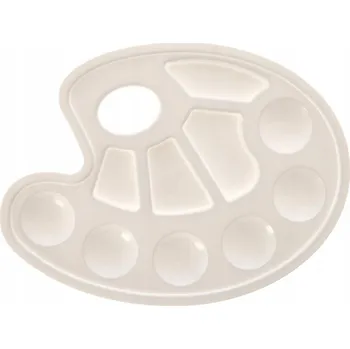 Paleta na barvy Paleta malířská bílá plastová jednorázová 5 kusů Strigo