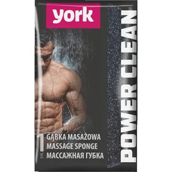 YORK PL Masážní houba pro muže 16 x 9 x 5 cm černá