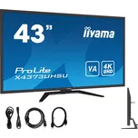 Monitor iiyama ProLite X4373UHSU-B1 43" VA LED, 4K, PbP, 3ms, DisplayPort, HDMI, FlickerFree, BlueLightReducer