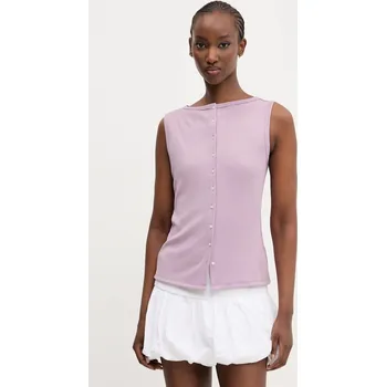 Dámská halenka Halenka Abercrombie & Fitch dámská, fialová barva, hladká, KI139-5175 KI139.5175.665 04X, vel. XXS