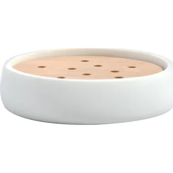 Mýdlenka SPIRELLA Spirella mýdlenka SVEN, bílá, polyresin, dřevo, 10.21418