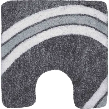 Sada koupelnových doplňků SPIRELLA Spirella kouplnová WC předložka CURVE, šedá, mikrovlákno, 55 x 55 cm, 10.18779