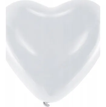 Balónek Latexové balónky Srdce - bílé - 10 kusů VALENTÝN