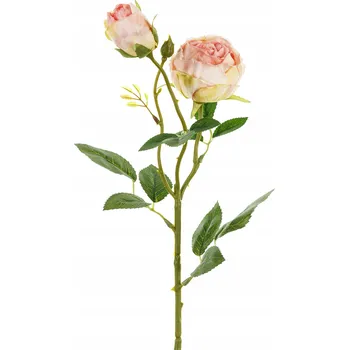 umělá květina Umělý květ "Růže", světle růžová, PartyDeco, 55 cm