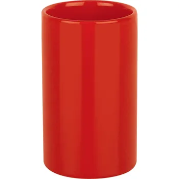 Držák na kartáček SPIRELLA Spirella kelímek na kartáčky TUBE, červený, keramika, 10.16084