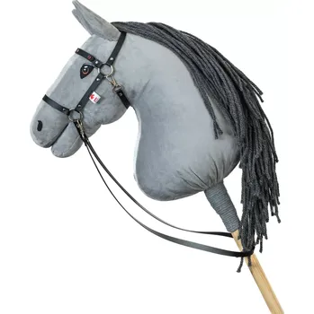 Hobby horsing Ohlávka Crystal černá - Stříbro - Dospělý kůň (Hobby horsing )