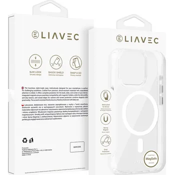 Pouzdro na mobilní telefon Zadní kryt Liavec Glossy Magsafe Clear pro iPhone 14 Pro white