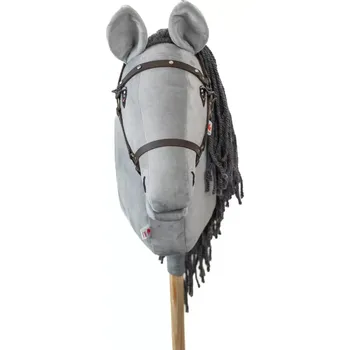 Hobby horsing Ohlávka Crystal hnědá - Mosaz - Dospělý kůň (Hobby horsing )