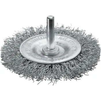 Lessmann 410153 | Rotační kartáč se stopkou průměr 6 mm průměr 100x8-10 / 0,30 ocelový drát zvlněný