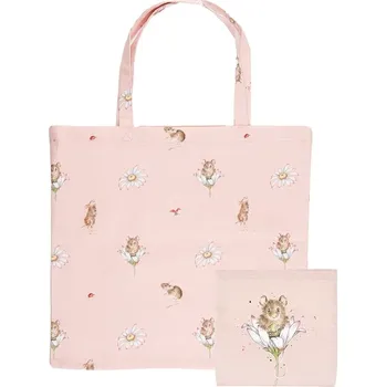 Nákupní taška Wrendale Designs Wrendale textilní nákupní taška Mice Oops a Daisy s myškou 41x44cm skládací