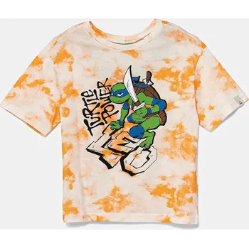 Chlapecké tričko Dětské bavlněné tričko United Colors of Benetton oranžová barva, 3ORKC10P3 3ORKC10P3.G.Seasonal 22X, vel. 160