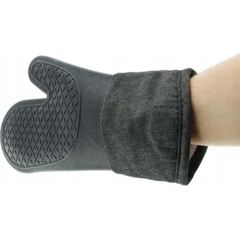 Chňapka Silikonová kuchyňská chňapka / rukavice 33x18 cm, černá