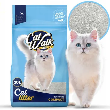 Podestýlka pro kočku Stelivo pro kočky bentonitové CatWalk COMPACT UNSCENTED 20L, hrudkující
