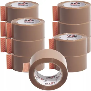 Lepicí páska Balicí páska Pakova hnědá, šířka 48 mm, délka 90 m, 12 ks