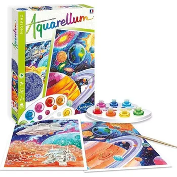 kreativní sada Sentosphere Akvarely svítící ve tmě - Vesmír