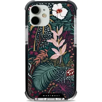 Pouzdro na mobilní telefon Odolný obal Mobiwear MagSafe Elite Bumper - Apple iPhone 12 Mini - D008D Temná flóra (Odolný kryt, pouzdro, obal Mobiwear Elite Bumper na mobil Apple iPhone 12 Mini - D008D Temná flóra, materiál Plast + TPU silikon + kov - zesílená ochrana telefonu, podpo