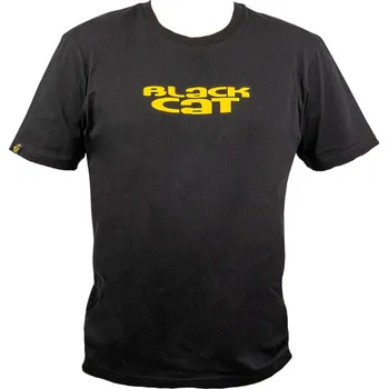 Pánské tričko Black Cat tričko Black T-Shirt, vel. XL (Tričko pro sumcaře černé s krátkým rukávem a logem Black Cat.)