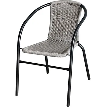 VerDesign BISTRO zahradní židle, šedý ratan