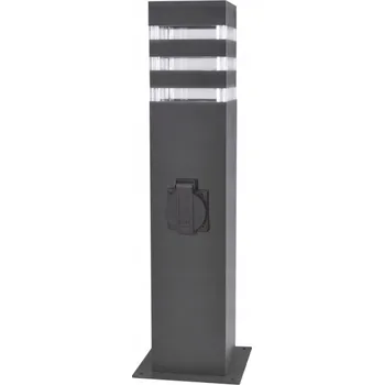 Venkovní osvětlení Kvadratický osvětlovací sloupek Goldlux E27 44 cm šedý