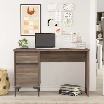 Psací stůl VerDesign psací stůl AIRA 8, ořech/černá