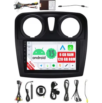 Autorádio ANDROID RÁDIO NAVIGACE DACIA LOGAN II SANDERO II 6/128 GB DSP CARPLAY LTE