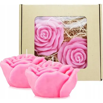 Svíčka Dekorativní parafinová svíčka bez vůně Drobo 2 ks