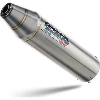 Výfuk pro motocykl Slip-on exhaust GPR DEEPTONE ATV.16.DE Brushed Stainless steel including removable db killer and link pipe