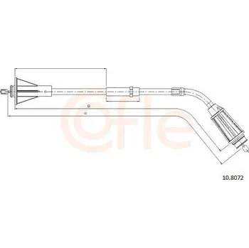 Lanko parkovací brzdy Tažné lanko, parkovací brzda COFLE 92.10.8072