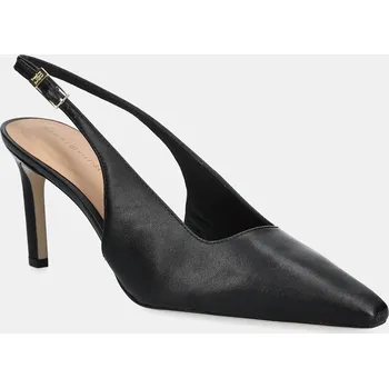 Dámské lodičky Kožené lodičky Tommy Hilfiger SQUARED TOE HIGH HEEL SLINGBACK FW0FW08636 černá 99X, EUR 40