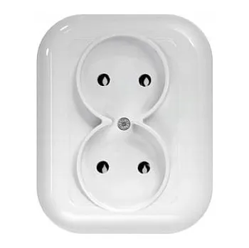 Elektrická zásuvka Bílá nástěnná Elektrická Zásuvka Begli