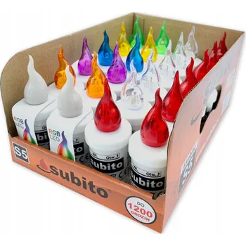 Svíčka Subito S5 Elektrická vložka Hřbitovní Svíčka LED Mix (Sada 24 kusů)