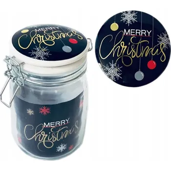 Zavařovací sklenice Zavařovací Sklenice s klipovým víčkem 1 l s nápisem svátky